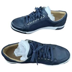 Cole Haan Navy Blue Leather & Fabric Trainers
